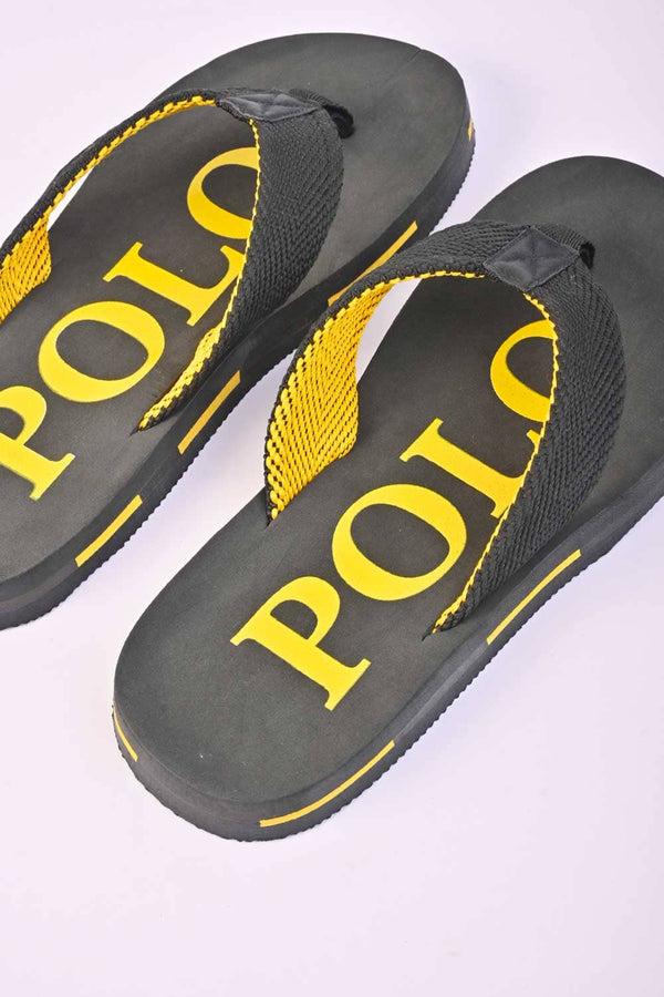 Elo Polo Republica Men's Eindhoven Soft Flip Flops Black & Yellow
