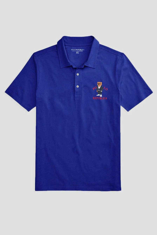 Elo Polo Republica Men's Embroidered Pique Polo Shirt Royal