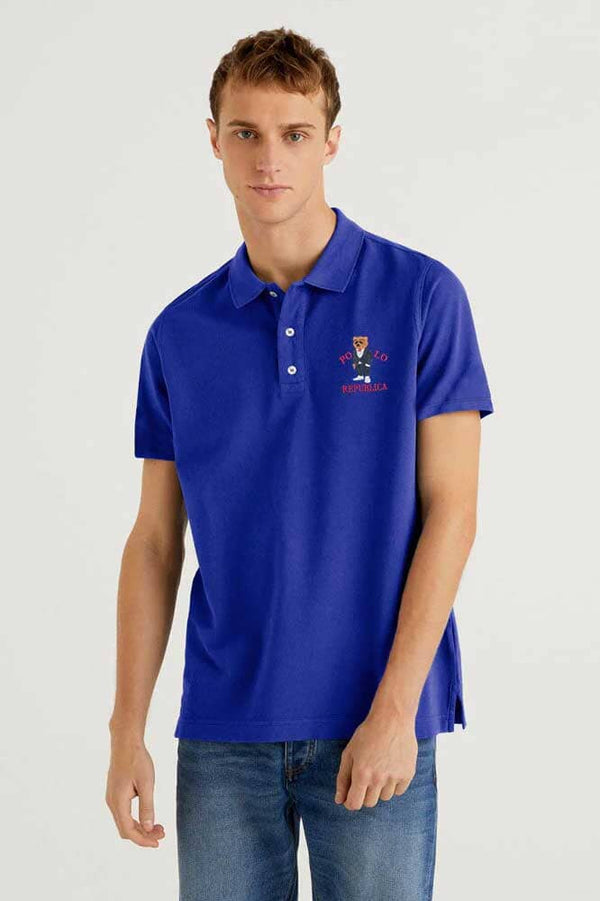 elo Polo Republica Men's Embroidered Pique Polo Shirt Royal