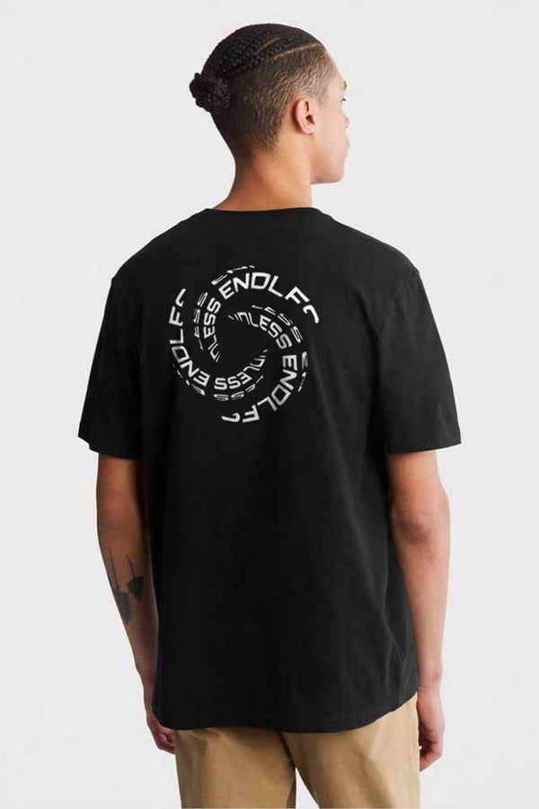 Elo Polo Republica Men's Error Printed Crew Neck Tee Shirt Black