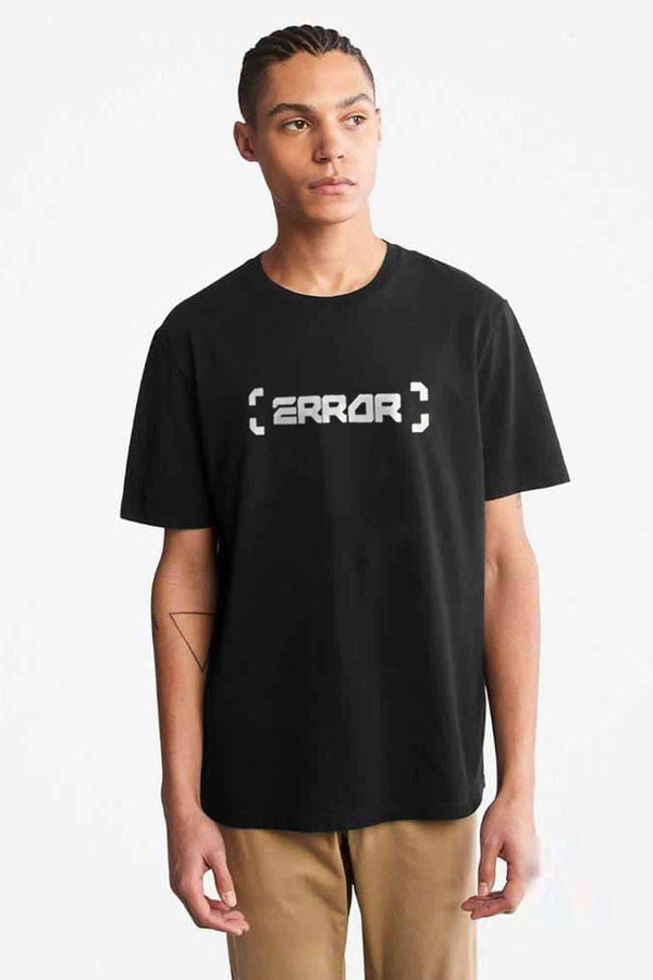 elo Polo Republica Men's Error Printed Crew Neck Tee Shirt Black