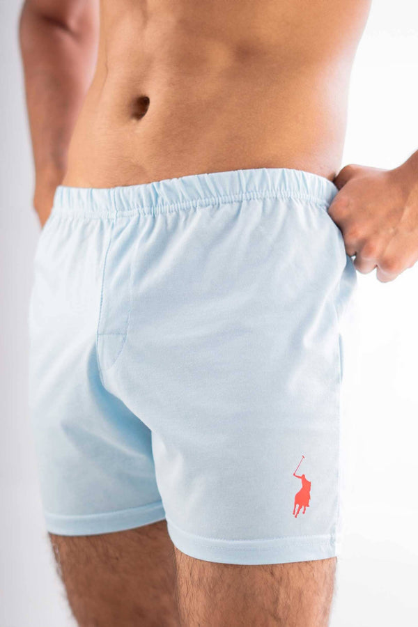 Elo Polo Republica Men's Essentials 24/7 Pony Knit Boxers Aqua Blue