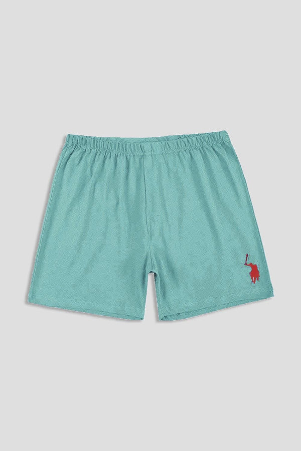 elo Polo Republica Men's Essentials 24/7 Pony Knit Boxers Aqua Blue