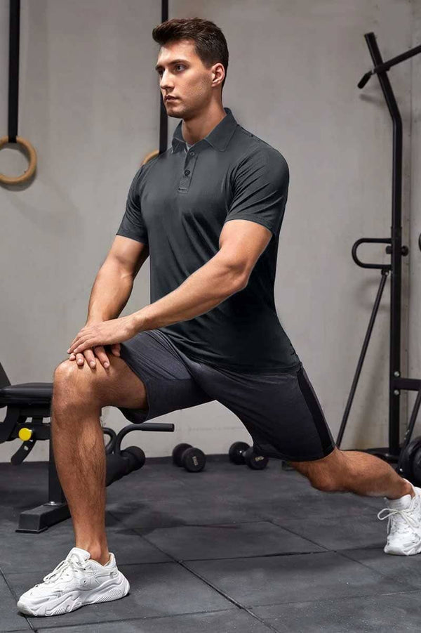 Elo Polo Republica Men's Essentials Activewear Polo Shirt - Moisture Wicking Graphite