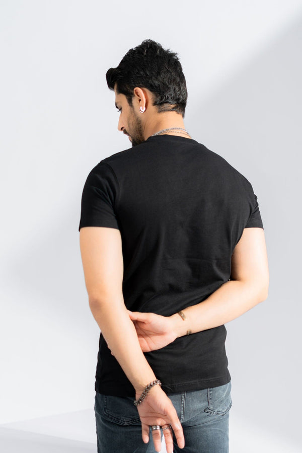 Elo Polo Republica Men's Essentials Combed Cotton Short Sleeve Tee Shirt Black