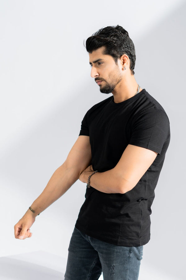 elo Polo Republica Men's Essentials Combed Cotton Short Sleeve Tee Shirt Black