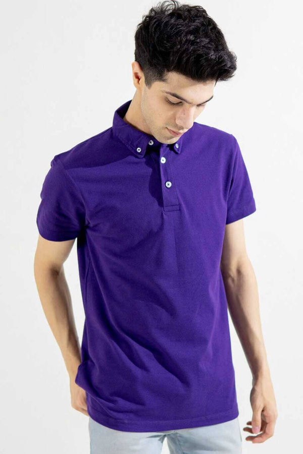 Elo Polo Republica Men's Essentials Jetson Button Down Short Sleeve Polo Shirt Navy
