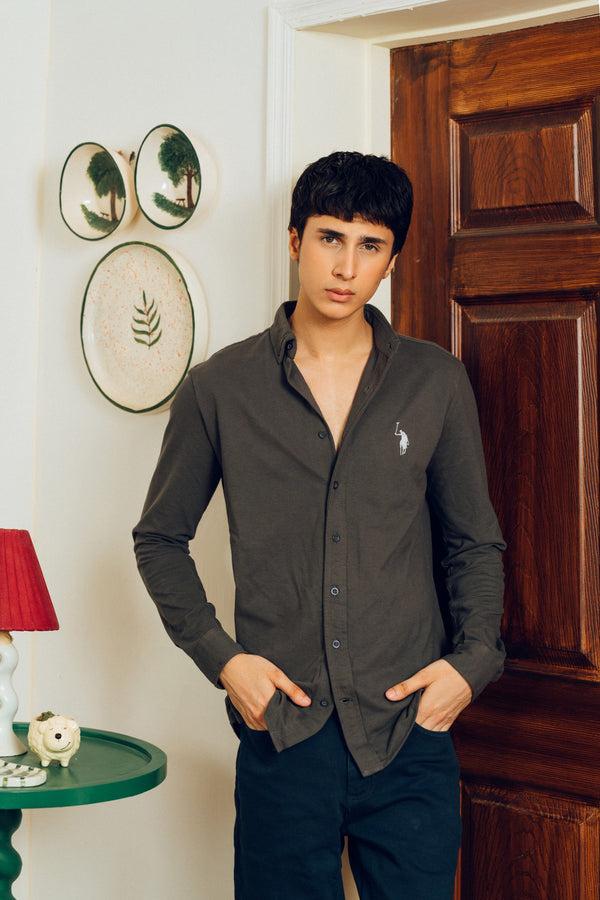 Elo Polo Republica Men's Essentials Knitted Casual Shirt Sky