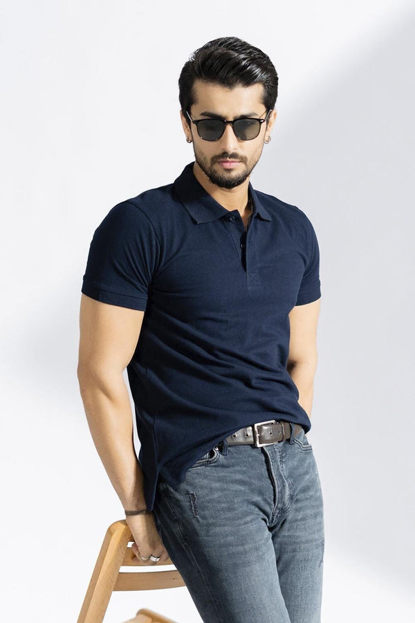 elo Polo Republica Men's Essentials Premium Short Sleeve Polo Shirt Navy