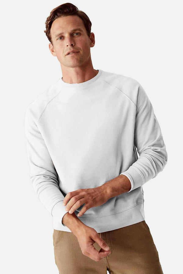 elo Polo Republica Men's Essentials Raglan Long Sleeve Pique Tee Shirt White