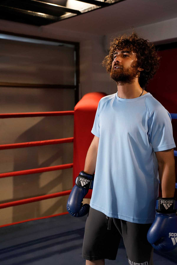 Elo Polo Republica Men's Essentials Raglan Sleeve Activewear Tee Shirt Black