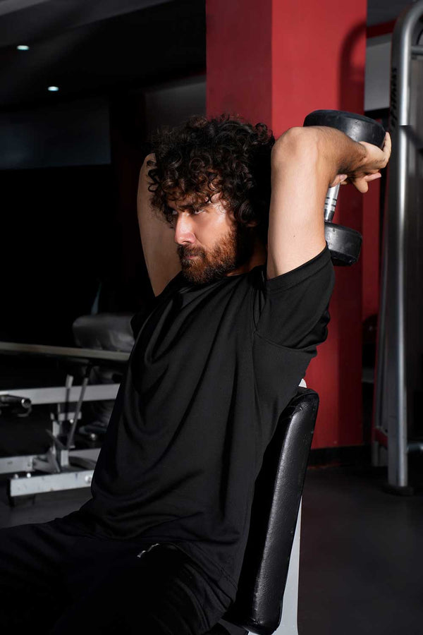 Elo Polo Republica Men's Essentials Raglan Sleeve Activewear Tee Shirt Black