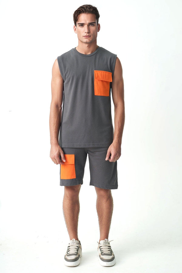 Elo Polo Republica Men's Flap Pocket Twin Set Graphite