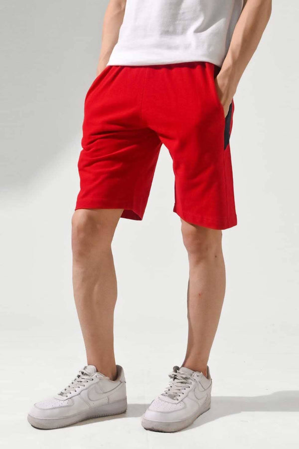 elo Polo Republica Men's Foshan Contrast Panel Pique Shorts Red