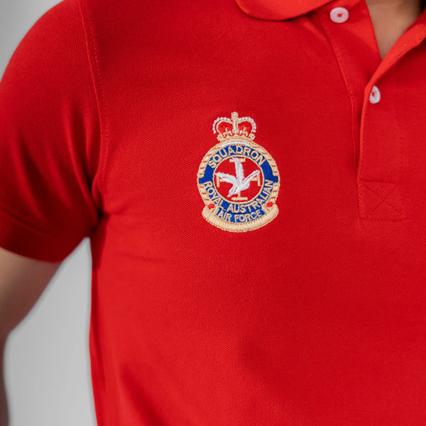 Elo Polo Republica Men's Horse Rider & Crest Embroidered Short Sleeve Polo Shirt Red