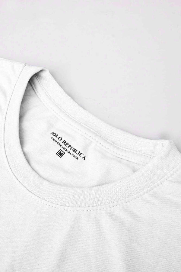 Elo Polo Republica Men's Iron Wheels Printed Short Sleeve Tee Shirt White