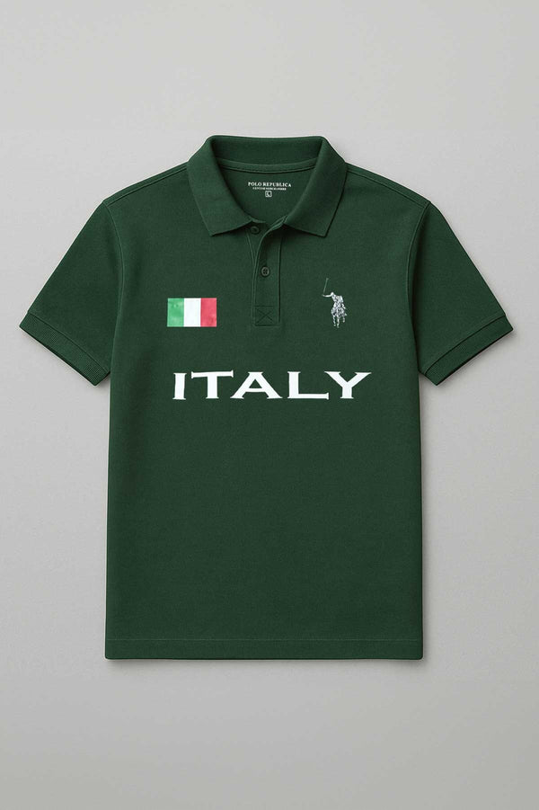 Elo Polo Republica Men's Italy Polo Shirt Bottle Green