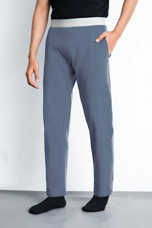 elo Polo Republica Men's Jersey Lounge Pants Stone Grey