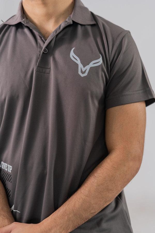 Elo Polo Republica Men's Keep Spirit Printed Activewear Polo Shirt Graphite