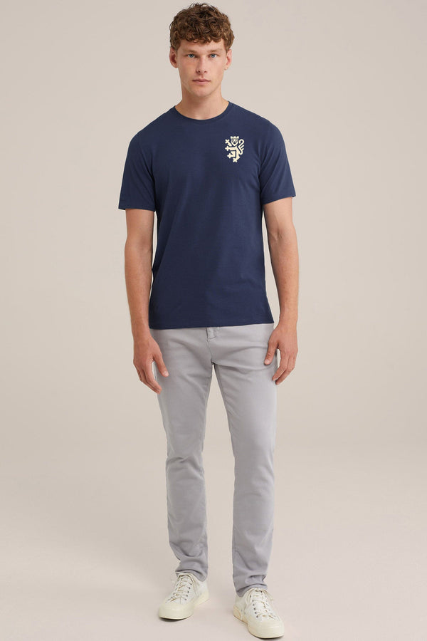 Elo Polo Republica Men's Leo Printed Crew Neck Tee Shirt Navy