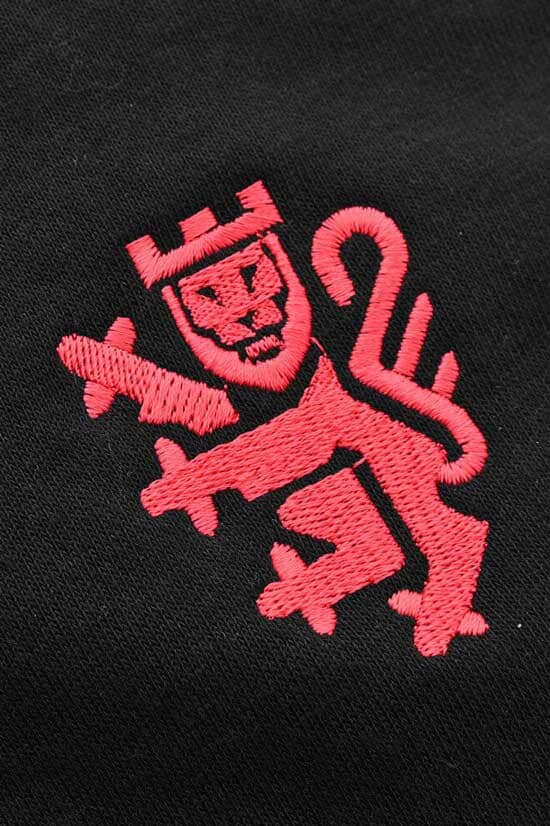 Elo Polo Republica Men's Lion & Crest Embroidered Zipper Terry Hoodie Black