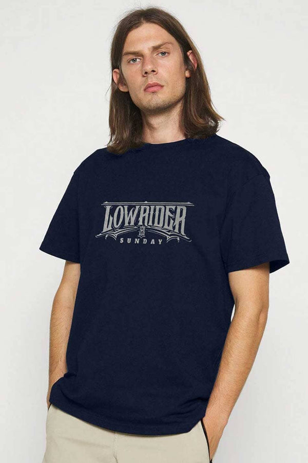 Elo Polo Republica Men's Low Rider Printed Crew Neck Tee Shirt Navy