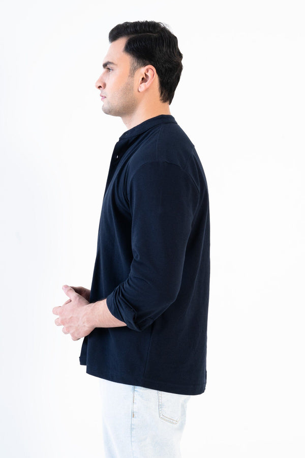 Elo Polo Republica Men's Mandarin Collar Shirt White