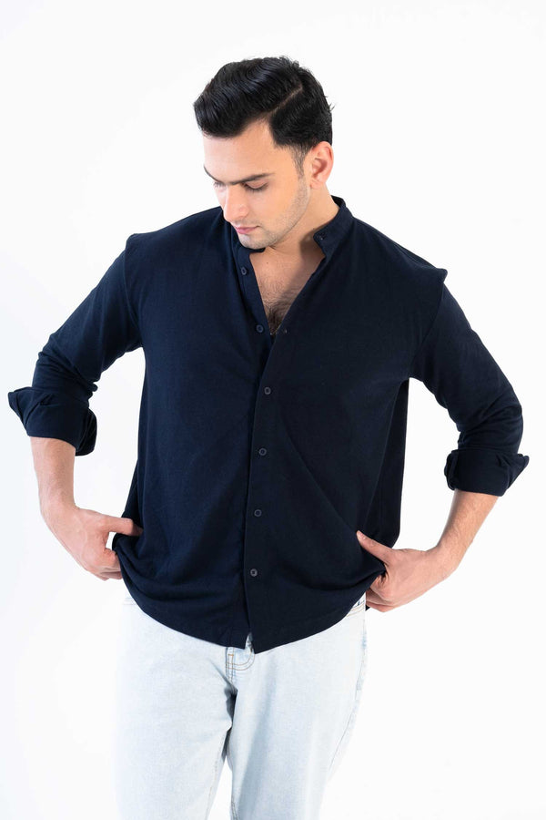 Elo Polo Republica Men's Mandarin Collar Shirt White