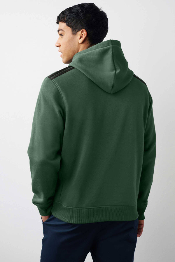 Elo Polo Republica Men's Maple Leaf Embroidered Fleece Pullover Hoodie Red