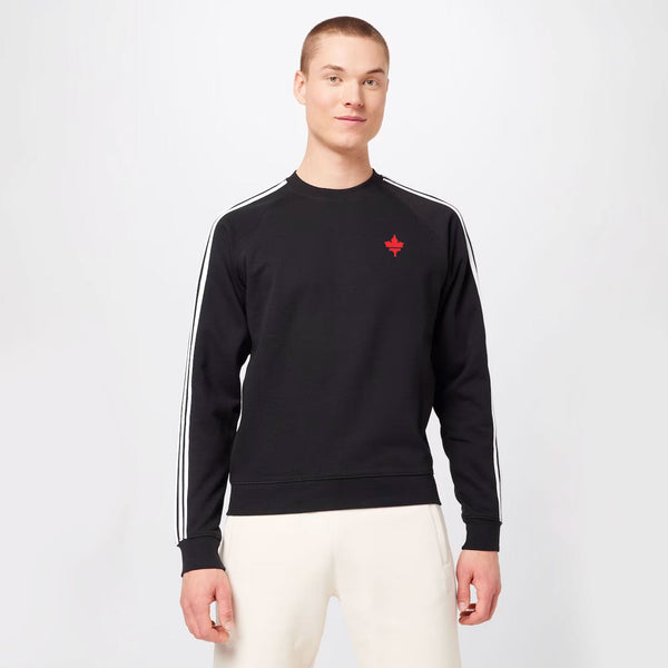 elo Polo Republica Men's Maple Leaf Embroidered Terry Sweat Shirt Black