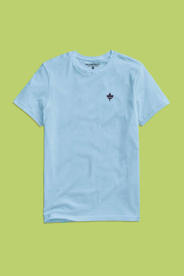 Elo Polo Republica Men's Maple Leaf Printed Crew Neck Tee Shirt Red