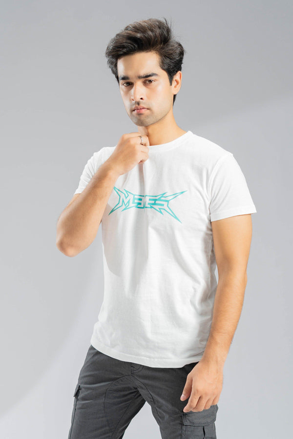 Elo Polo Republica Men's Memes Printed Crew Neck Tee Shirt White