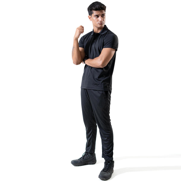 Elo Polo Republica Men's Moisture Wicking Activewear Polo Shirt Black