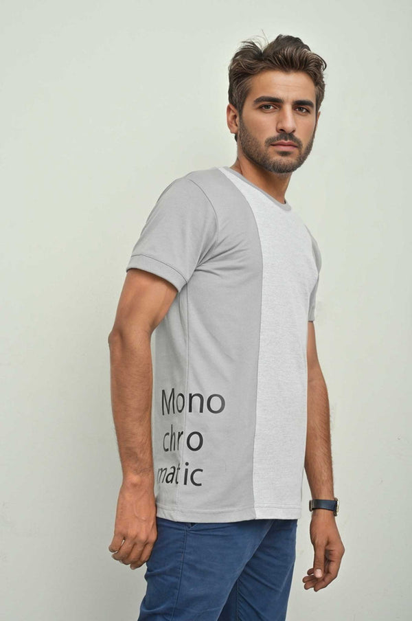 Elo Polo Republica Men's Mono Chromatic Printed Short Sleeve Tee Shirt White