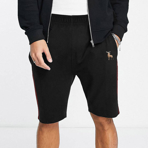 Elo Polo Republica Men's Moose Embroidered Terry Shorts Black & Red