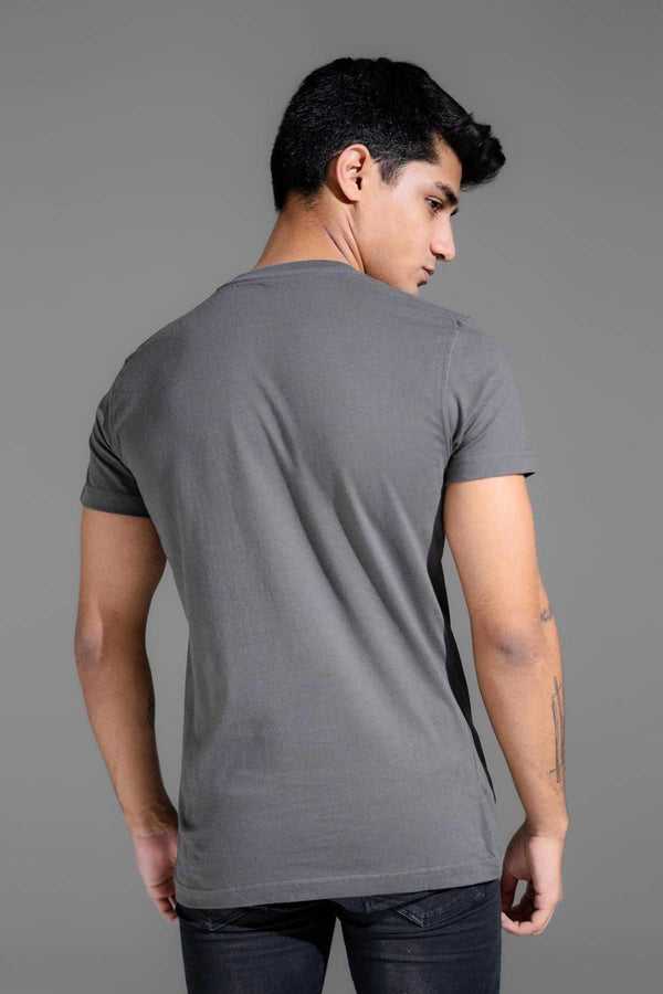 Elo Polo Republica Men's Mountain Adventure Printed Crew Neck Tee Shirt Graphite