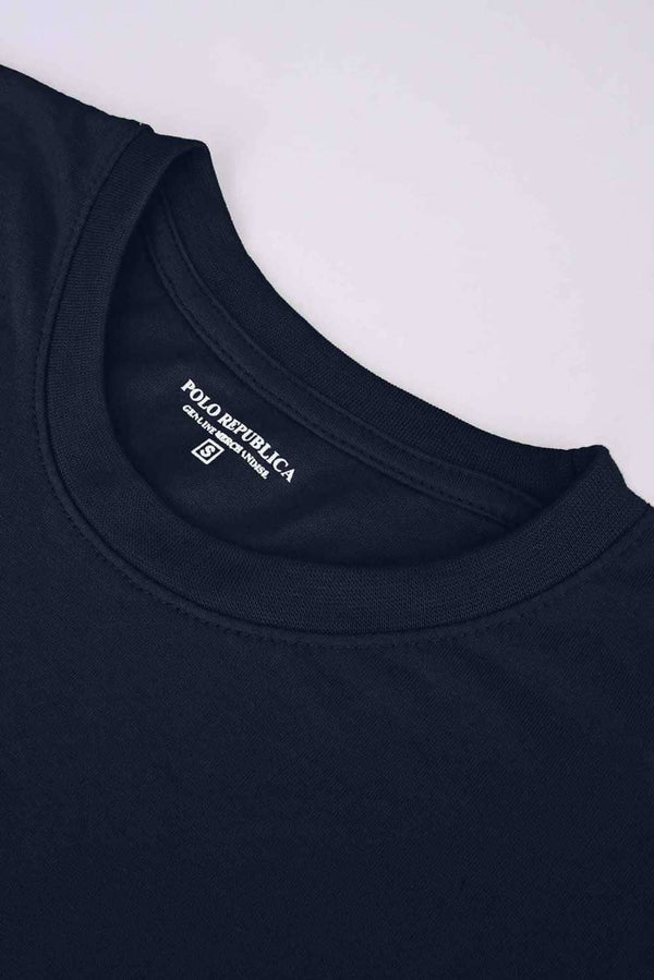 Elo Polo Republica Men's Mountains Clock Printed Short Sleeve Tee Shirt Dark Navy