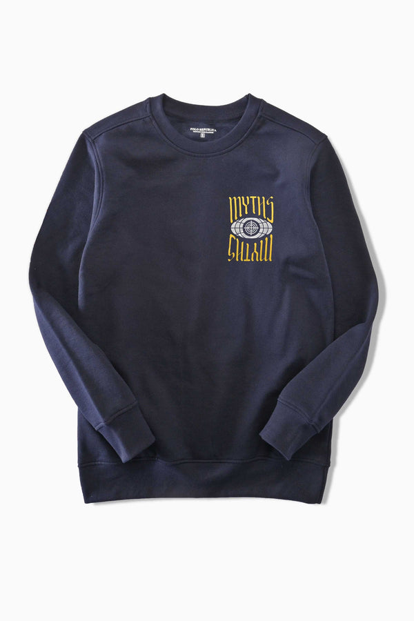 Elo Polo Republica Men's Myths Trust Printed Long Sleeve Sweat Shirt Navy