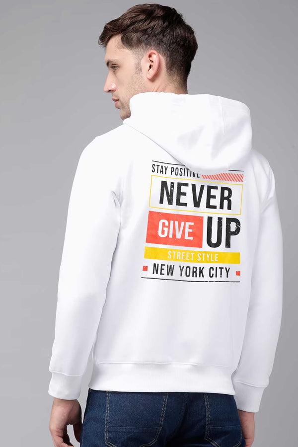 Elo Polo Republica Men's New York Printed Terry Zipper Hoodie White