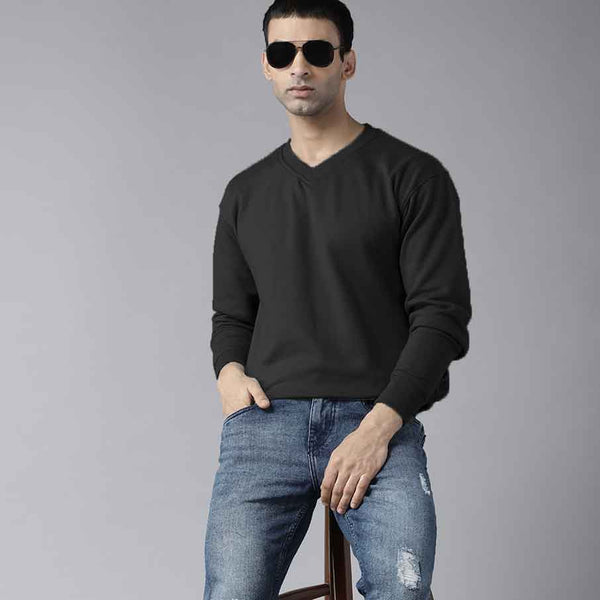 elo Polo Republica Men's Nobitu V-Neck Sweat Shirt Black