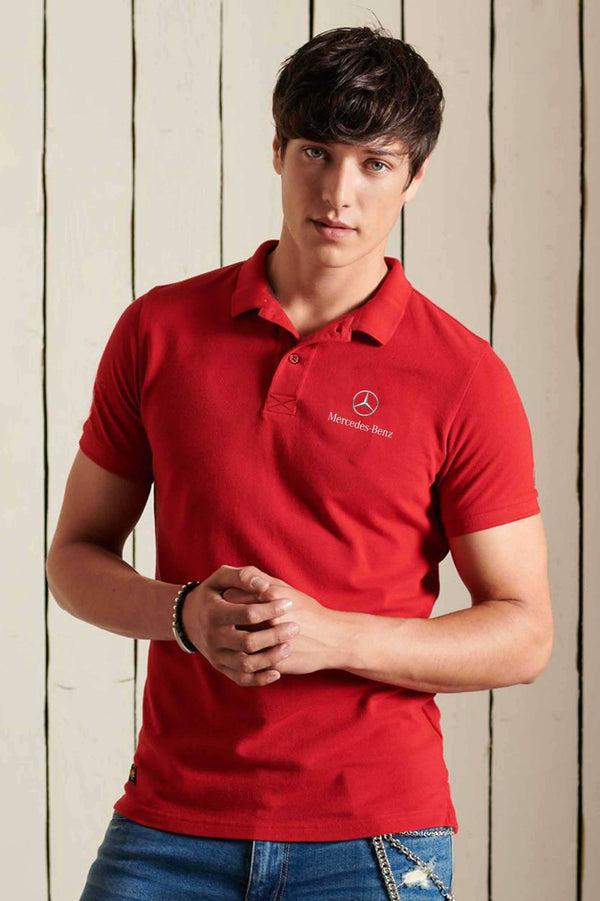 elo Polo Republica Men's PakWheels Mercedes Polo Shirt Red