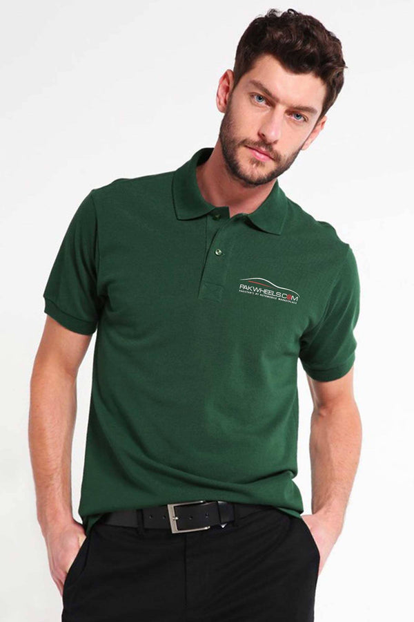 Elo Polo Republica Men's PakWheels YZF Printed Short Sleeve Polo Shirt Bottle Green