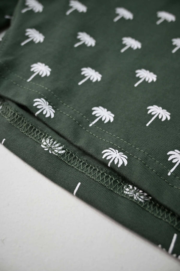 Elo Polo Republica Men's Palm Tree Printed Boxer Shorts Bottle Green
