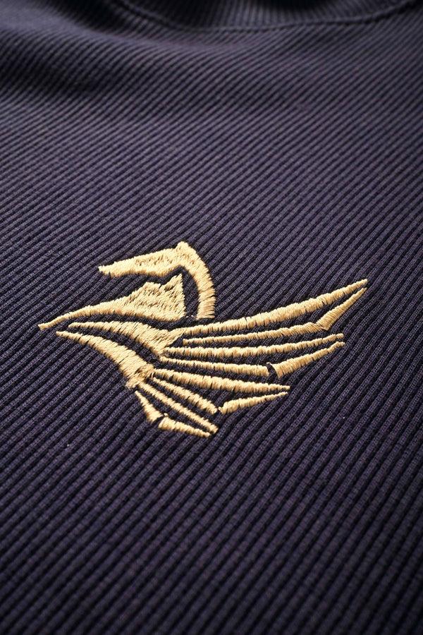Elo Polo Republica Men's Pegasus Embroidered Mock Neck Sweatshirt Navy