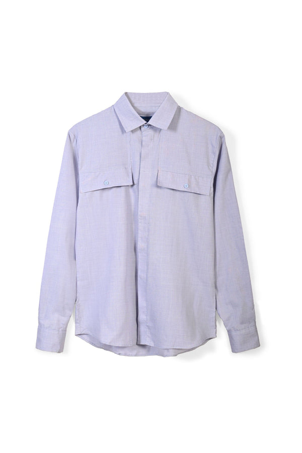 Elo Polo Republica Men's Pocketless Flap Casual Shirt Sky