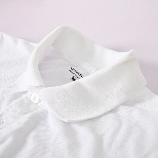 Elo Polo Republica Men's Polo Crest & 8 Embroidered Short Sleeve Polo Shirt White