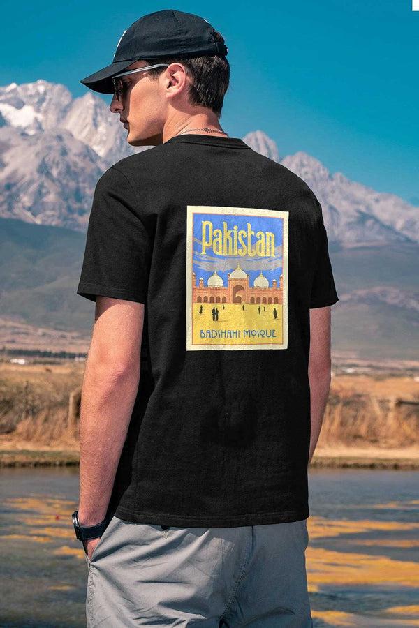 Elo Polo Republica Men's Polo Pakistan Printed Crew Neck Tee Shirt Black