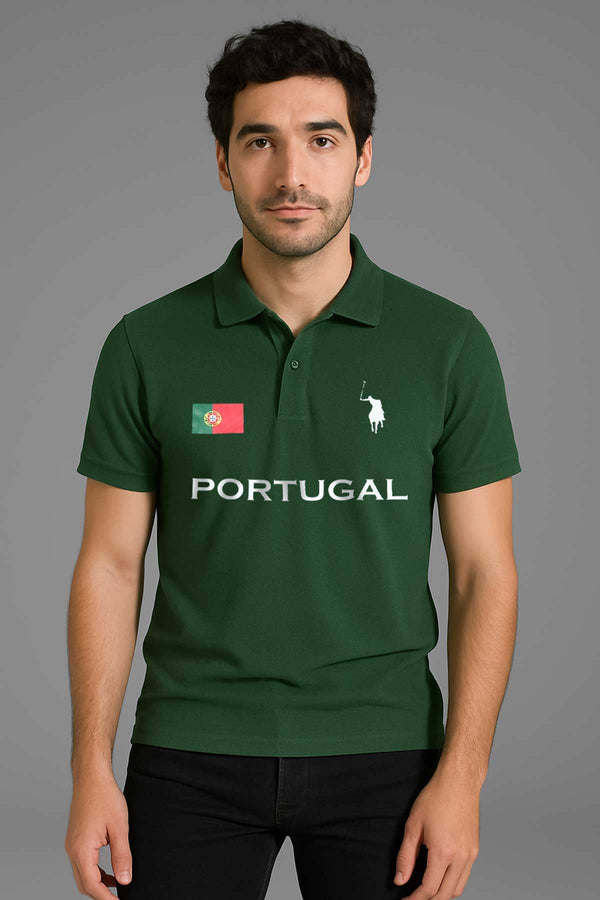 elo Polo Republica Men's Portugal Polo Shirt Bottle Green