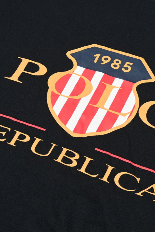 Elo Polo Republica Men's PR Badge 1985 Printed Crew Neck Tee Shirt Navy