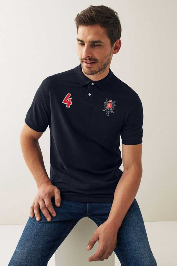 elo Polo Republica Men's PRC Crest & 4 Embroidered Polo Shirt Navy